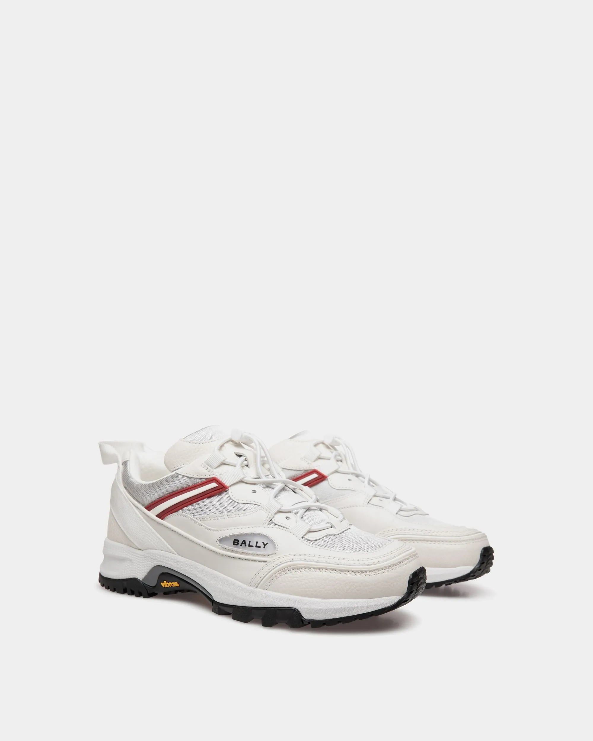 Faster Sneaker In White Leather and Nylon 