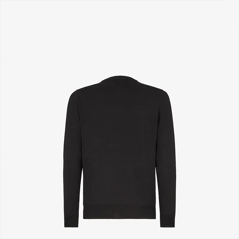 FENDI  |Crew Neck Pullovers Long Sleeves Plain Cotton Logo Luxury