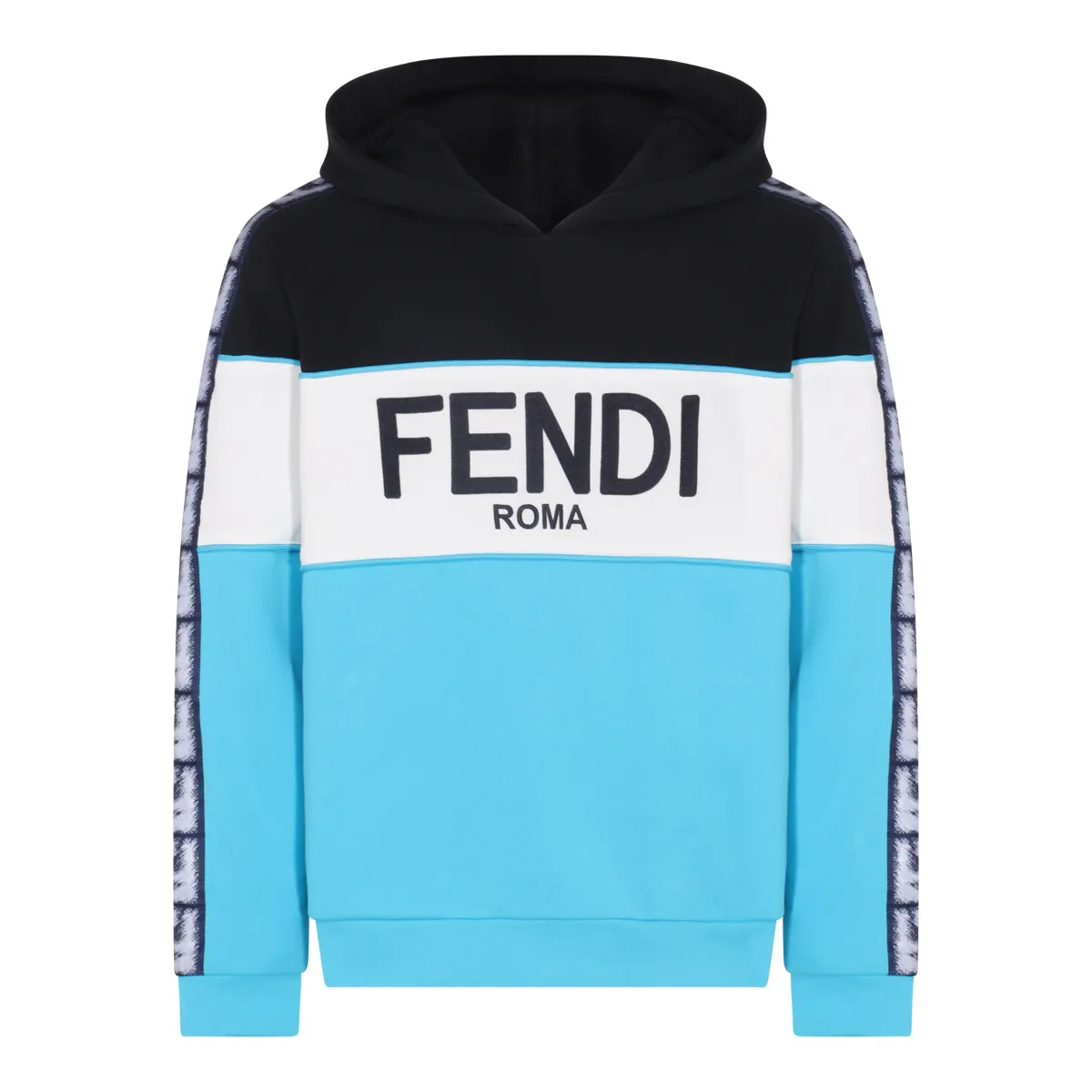 FENDI  |Pullovers Monogram Street Style Bi-color Long Sleeves Cotton