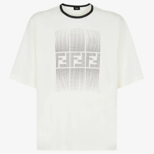 FENDI  |Pullovers Street Style Plain Cotton Short Sleeves Logo