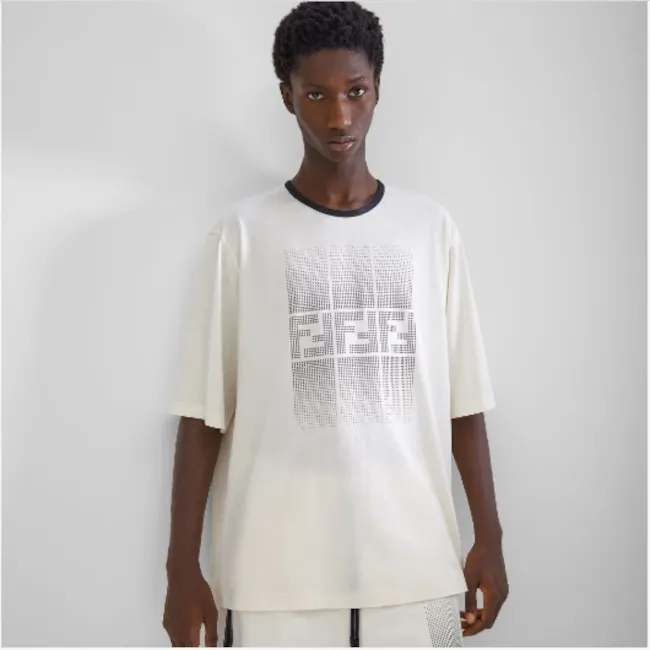 FENDI  |Pullovers Street Style Plain Cotton Short Sleeves Logo