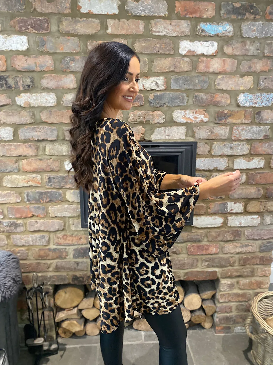 Flared Sleeve Leopard Tunic Frankie