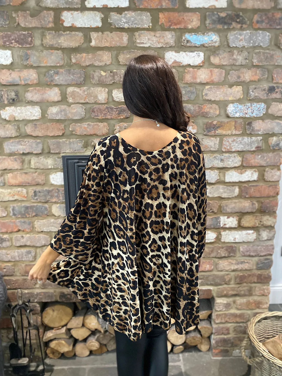 Flared Sleeve Leopard Tunic Frankie