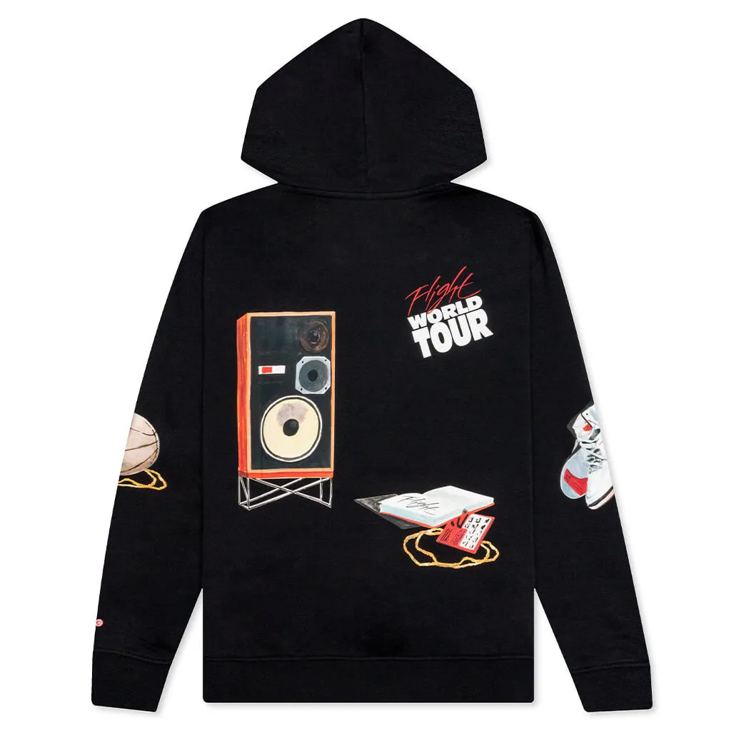 Flight Artist Series by Jacob Rochester Hoodie - Black/Sail/University Red/