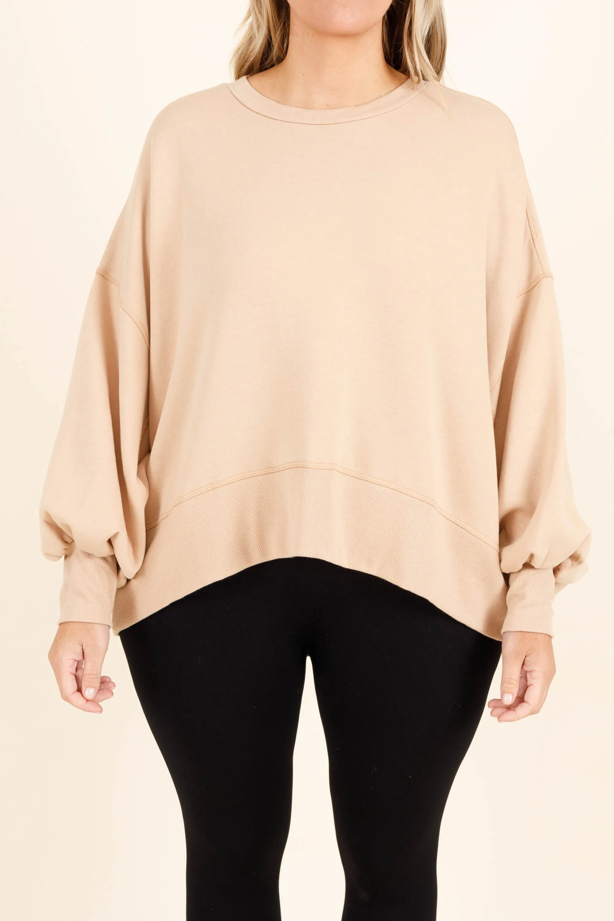 Freedom To Feel Pullover, Camel