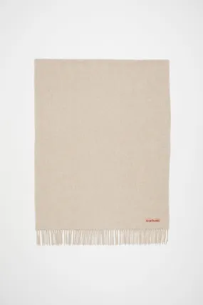 Fringe wool scarf - oversized