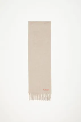 Fringe wool scarf - skinny