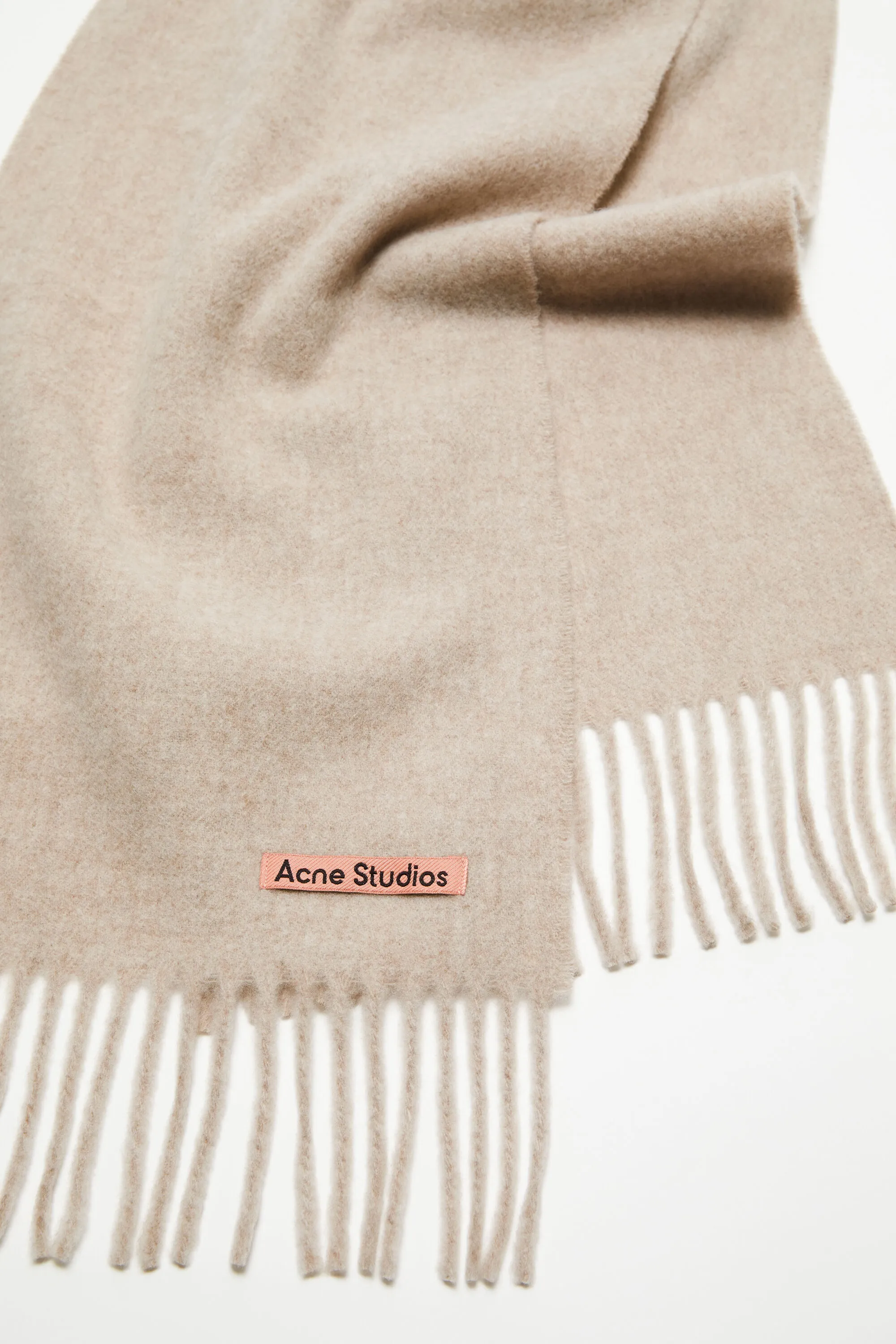 Fringe wool scarf - skinny