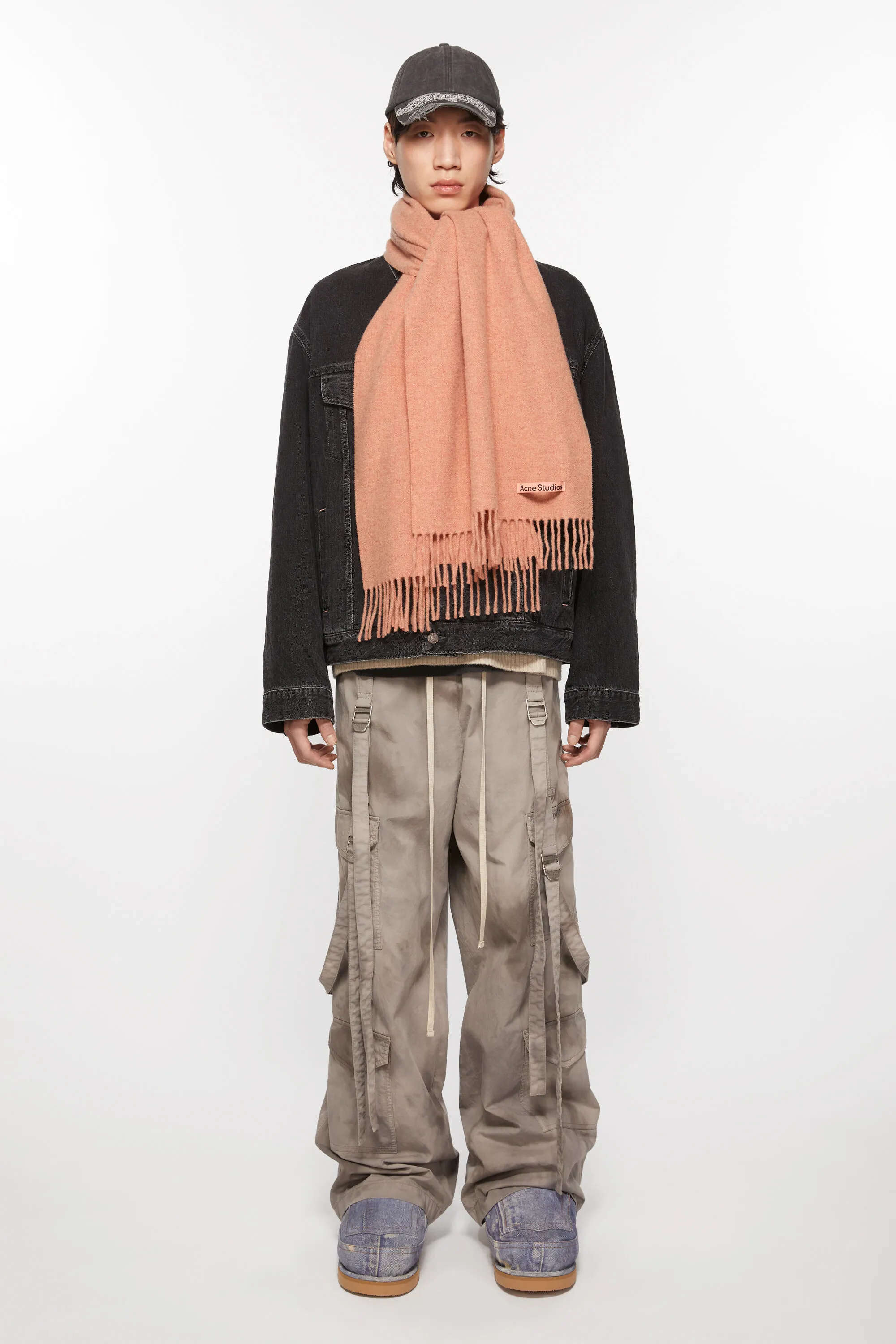 Fringe wool scarf – Narrow