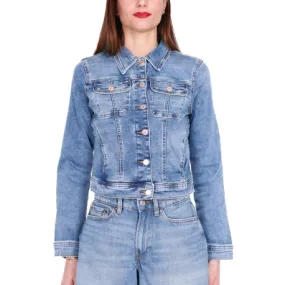 GIACCA JEANS CROPPED, BLU