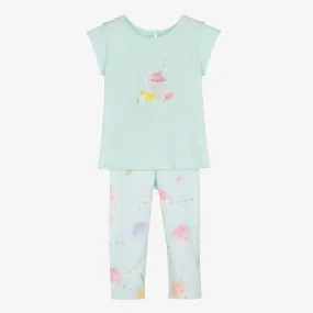 Girls Green Ice Cream Leggings Set