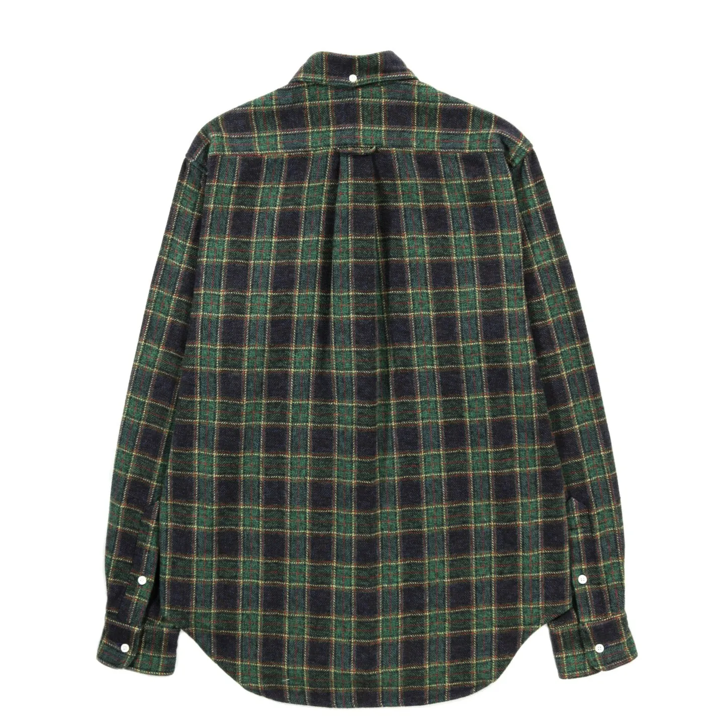 GITMAN VINTAGE BUTTON DOWN GREEN COTTON TWEED CHECK