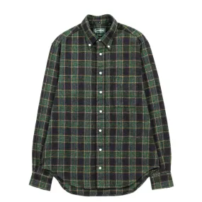 GITMAN VINTAGE BUTTON DOWN GREEN COTTON TWEED CHECK