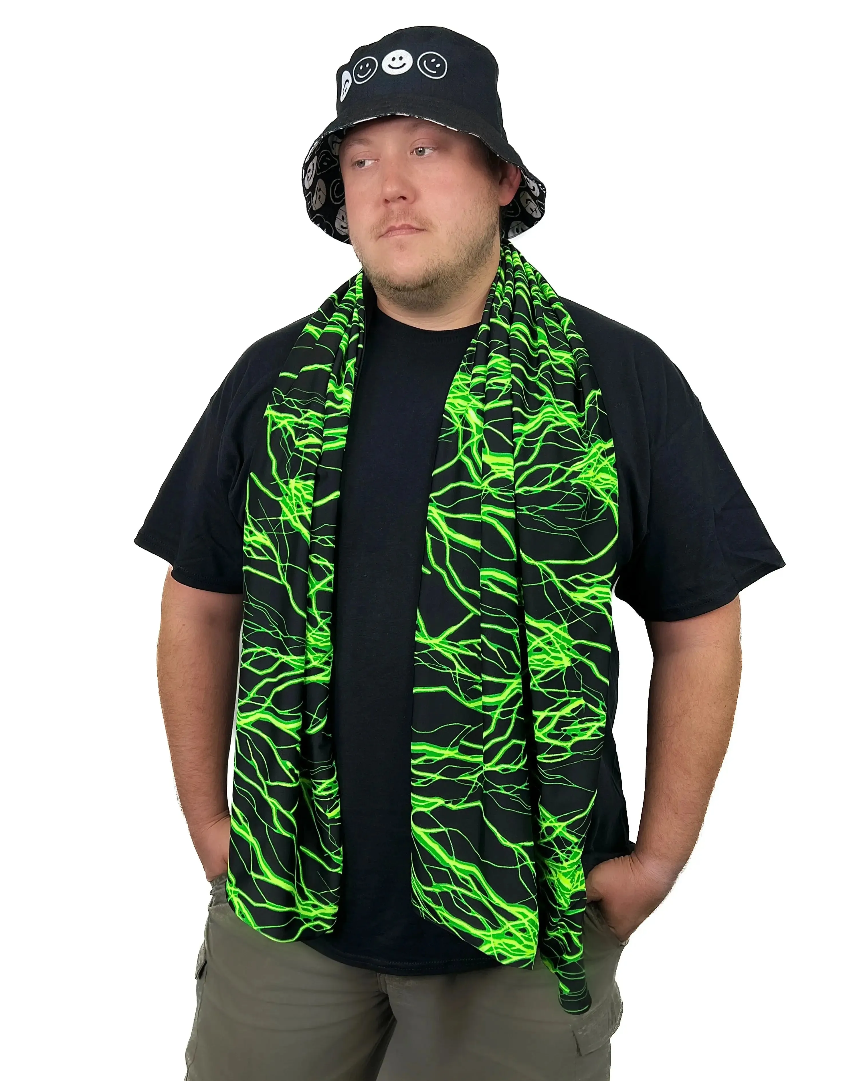 Green Surge UV Rave Pashmina