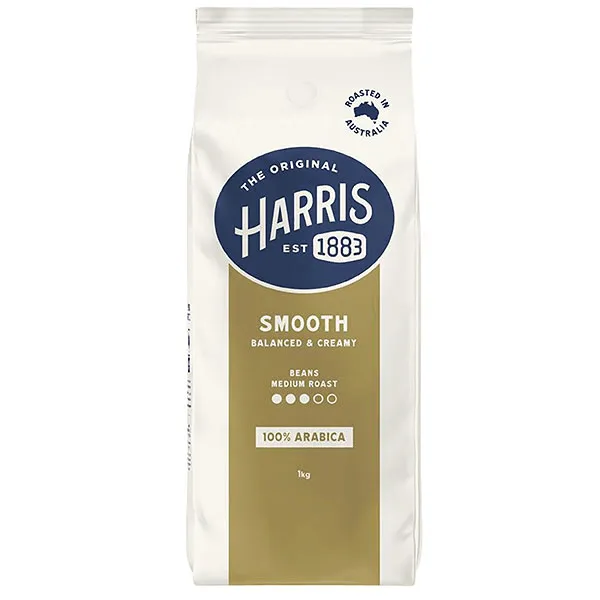 Harris Coffee Beans Smooth Medium Roast 100% Arabica 1kg 3 Pack Bulk