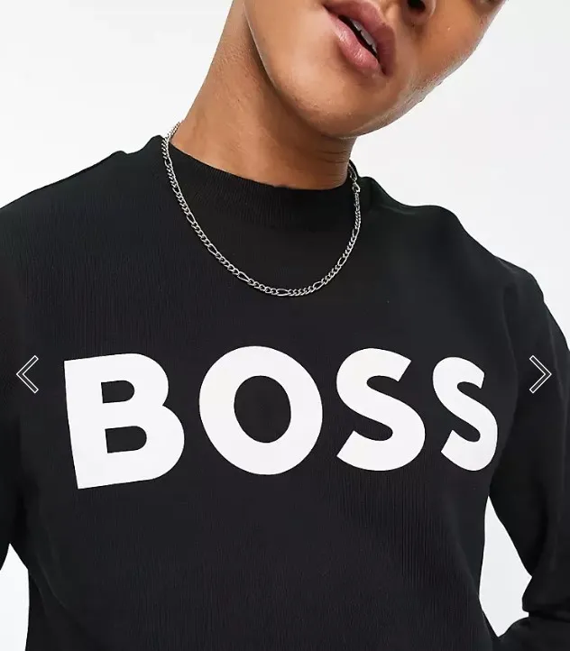 Hugo Boss  |Crew Neck Pullovers Long Sleeves Plain Cotton Logo