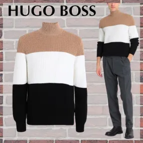 Hugo Boss  |Pullovers Stripes Unisex Wool Street Style Long Sleeves