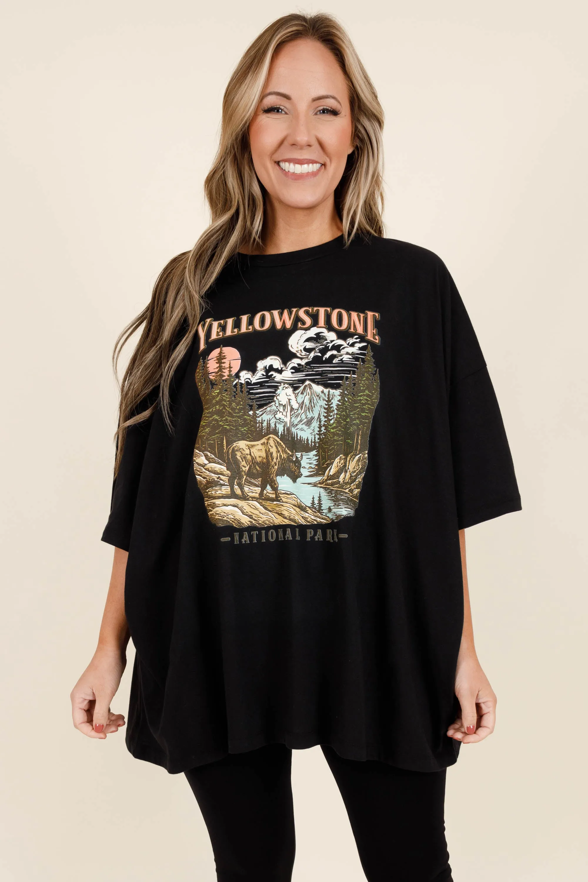 In The Mountains Boyfriend Tee, Black