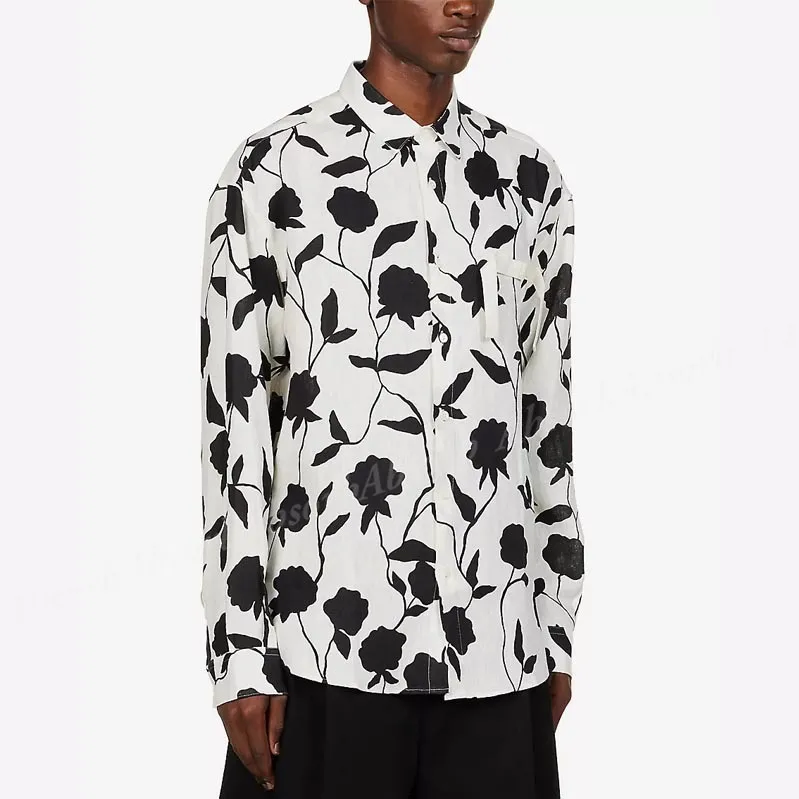 JACQUEMUS  |Flower Patterns Linen Street Style Long Sleeves Logo