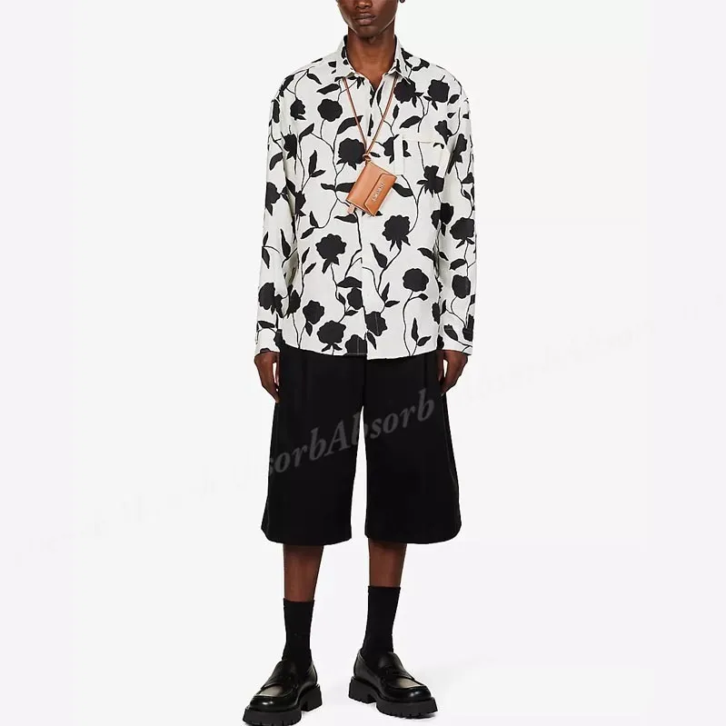 JACQUEMUS  |Flower Patterns Linen Street Style Long Sleeves Logo