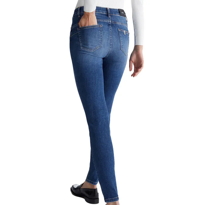 JEANS SKINNY DIVINE Woman Denim Blue 