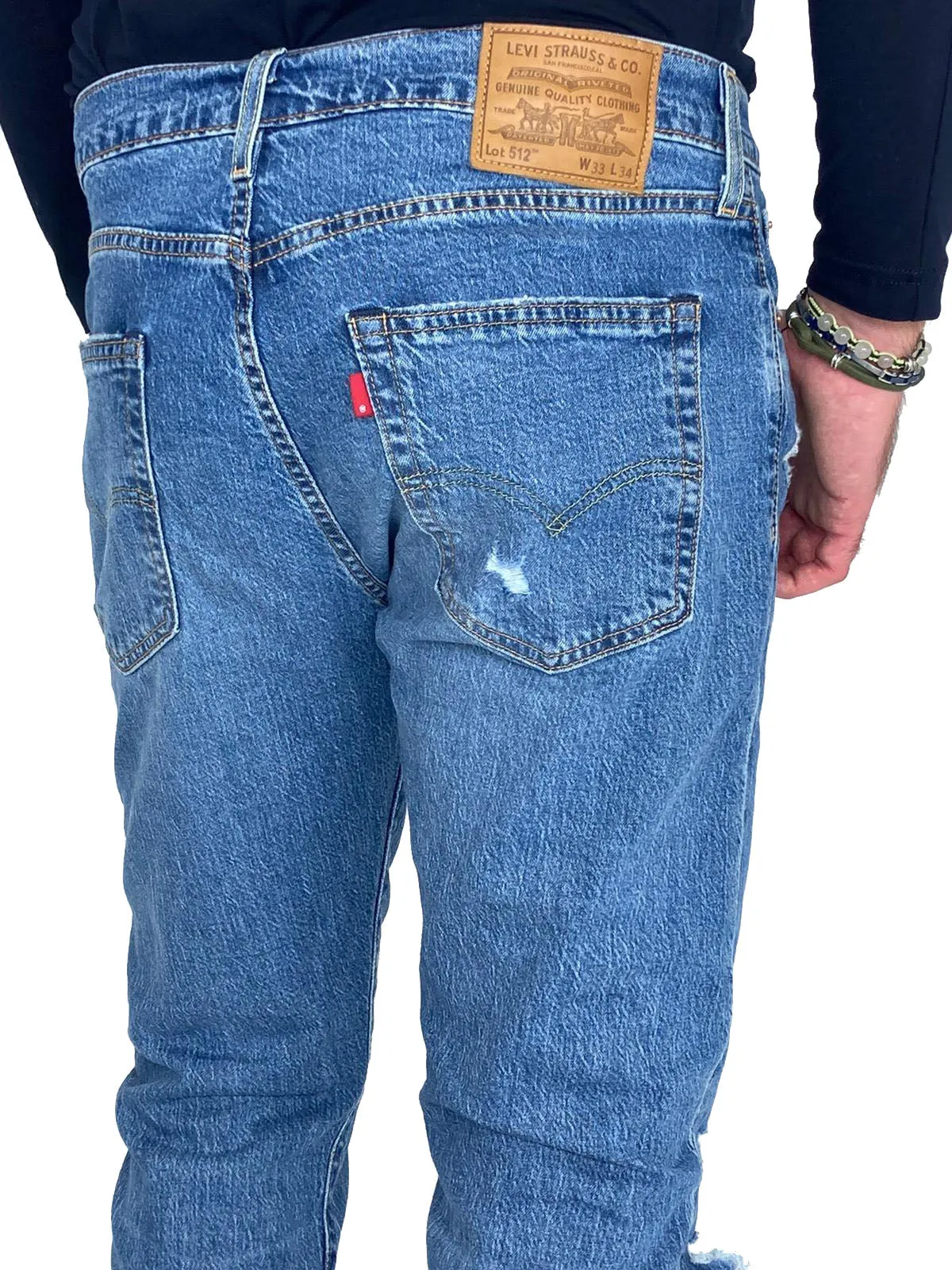 JEANS UOMO STRAPPATO