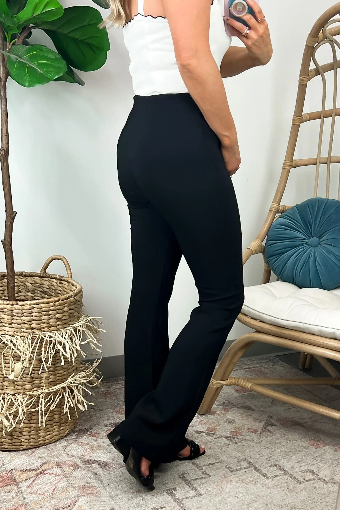 Jovienne High Waist Bell Bottom Leggings - BACK IN STOCK