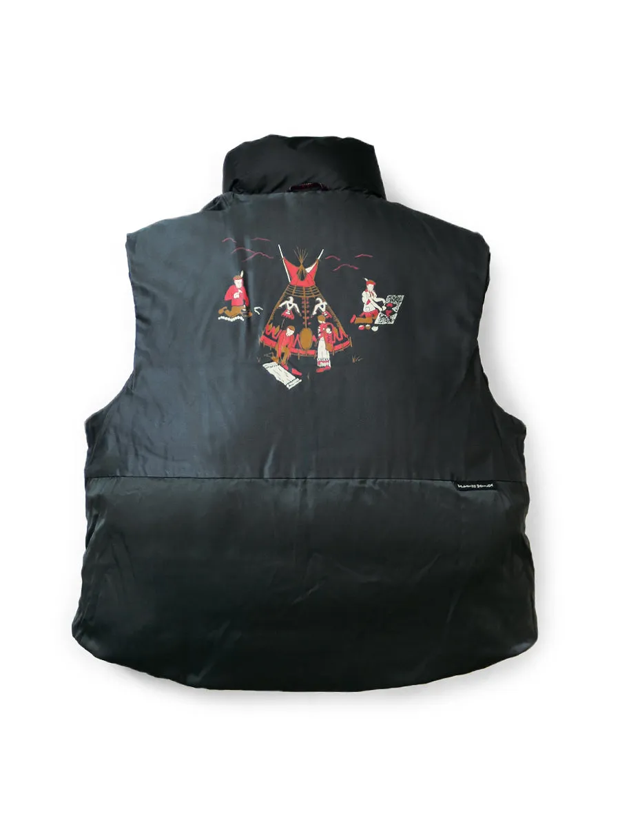 Kapital Kapital Ripstop nylon down Burger-KEEL vest