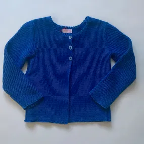 La Coqueta Royal Blue Cotton Rib Cardigan: 4 Years