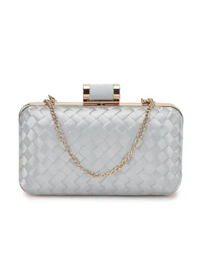 Lana Grey Weave Clutch