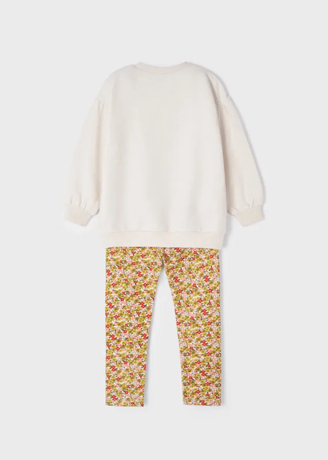 Legging set for girl - Chickpea