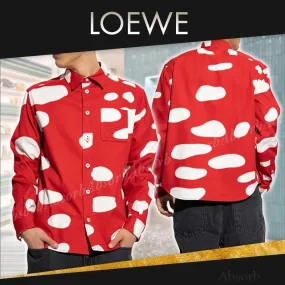 LOEWE  |Denim Street Style Long Sleeves Cotton Logo Luxury