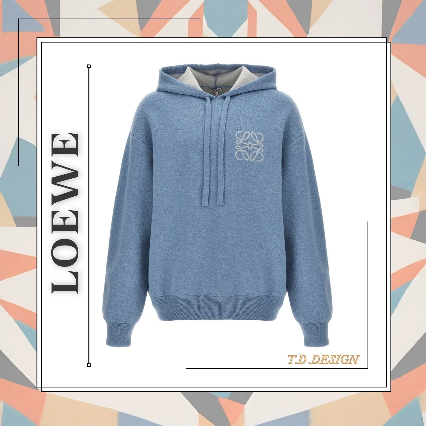 LOEWE  |Pullovers Unisex Wool Long Sleeves Plain Oversized Logo