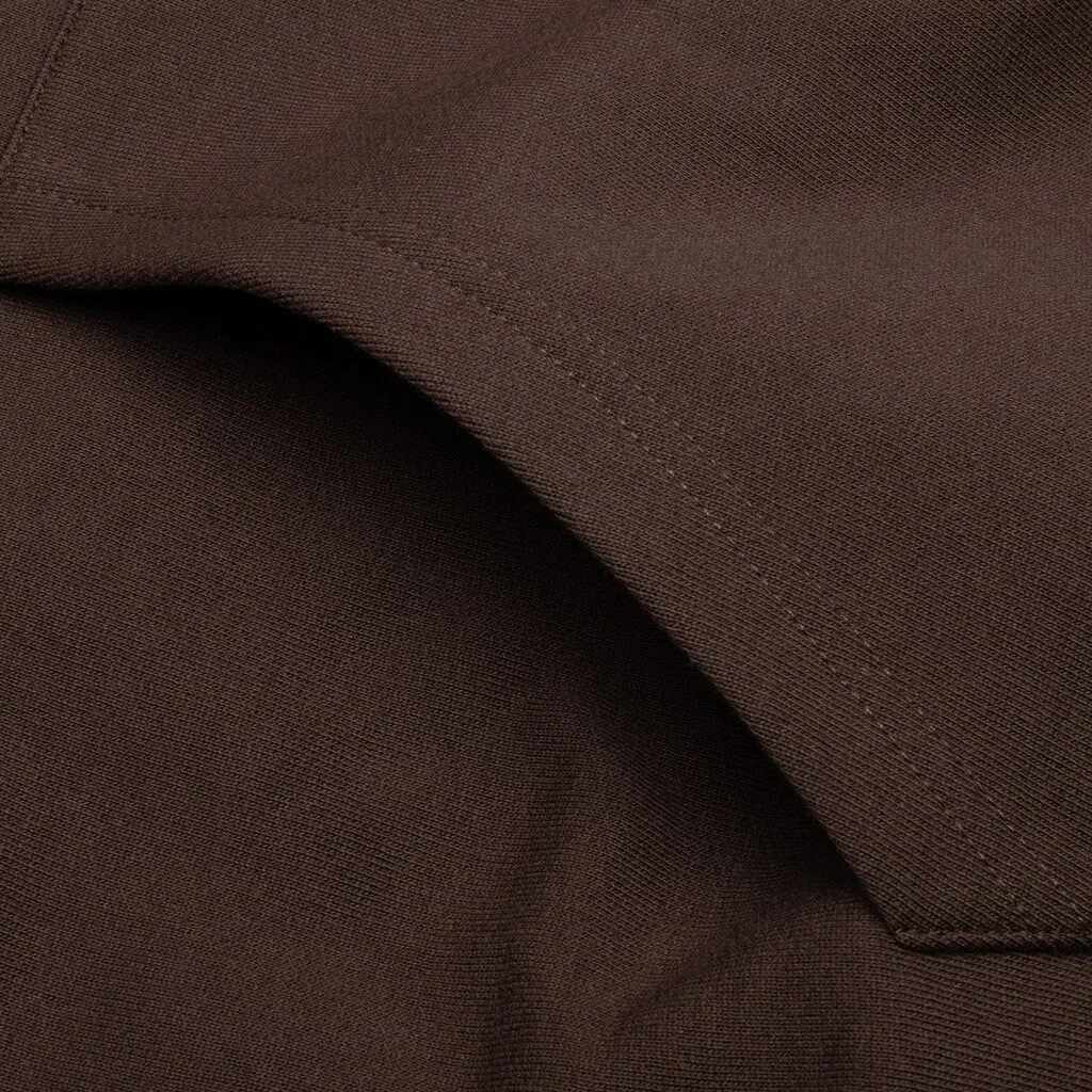 Long-Sleeved Hooded Sweatshirt - Cacao