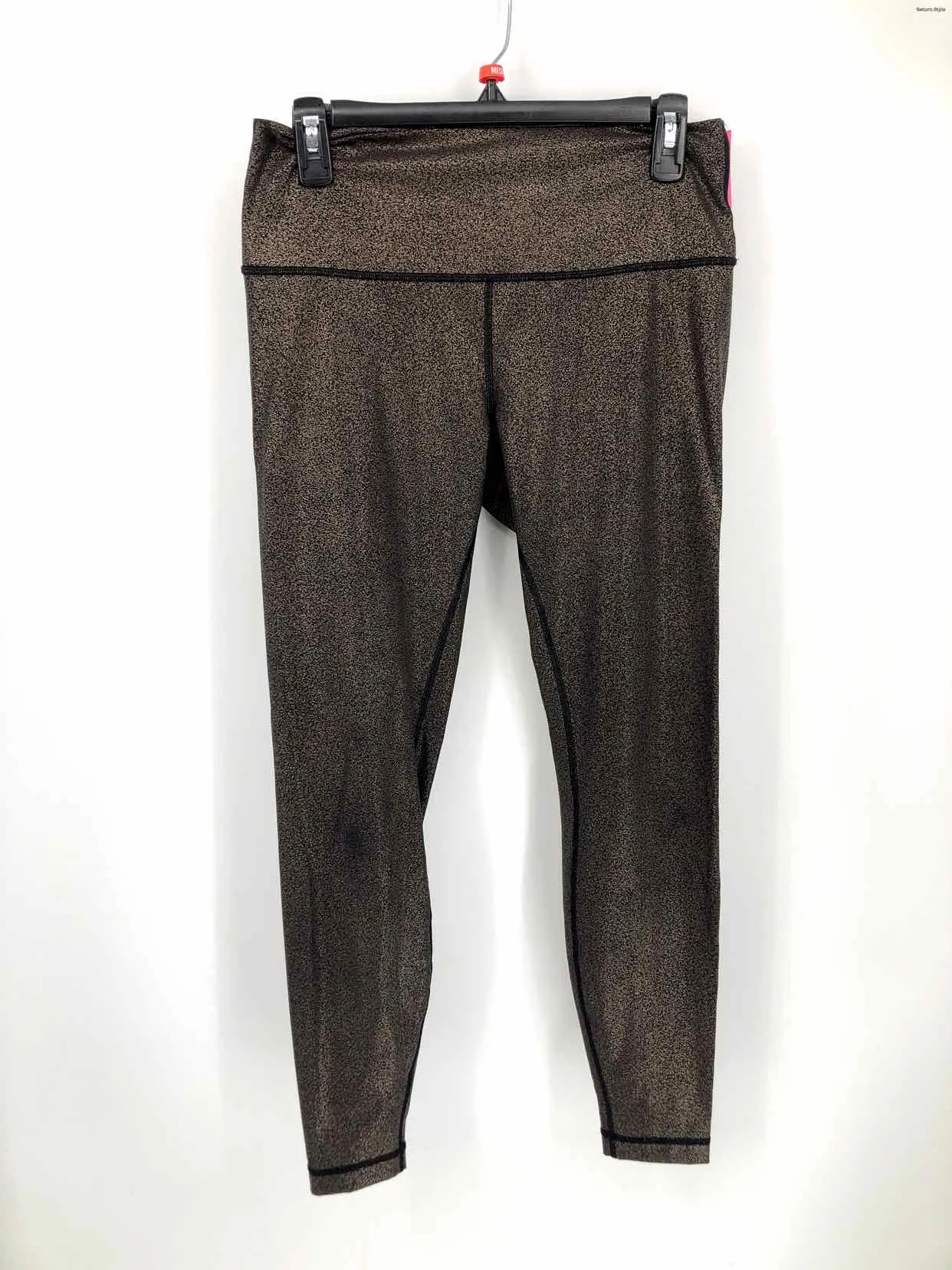 LULULEMON Gold Black Speckled Legging Size 10  (M) Activewear Bottoms