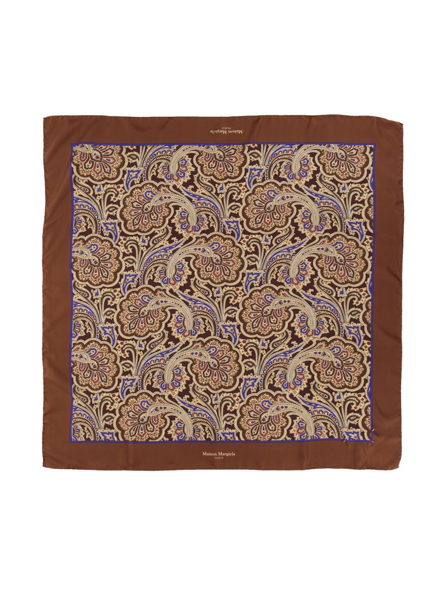 MAISON MARGIELA    SILK TWILL PAISLEY PRINT SCARF