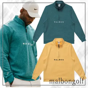 Malbon Golf  |Pullovers Street Style Collaboration Long Sleeves Plain