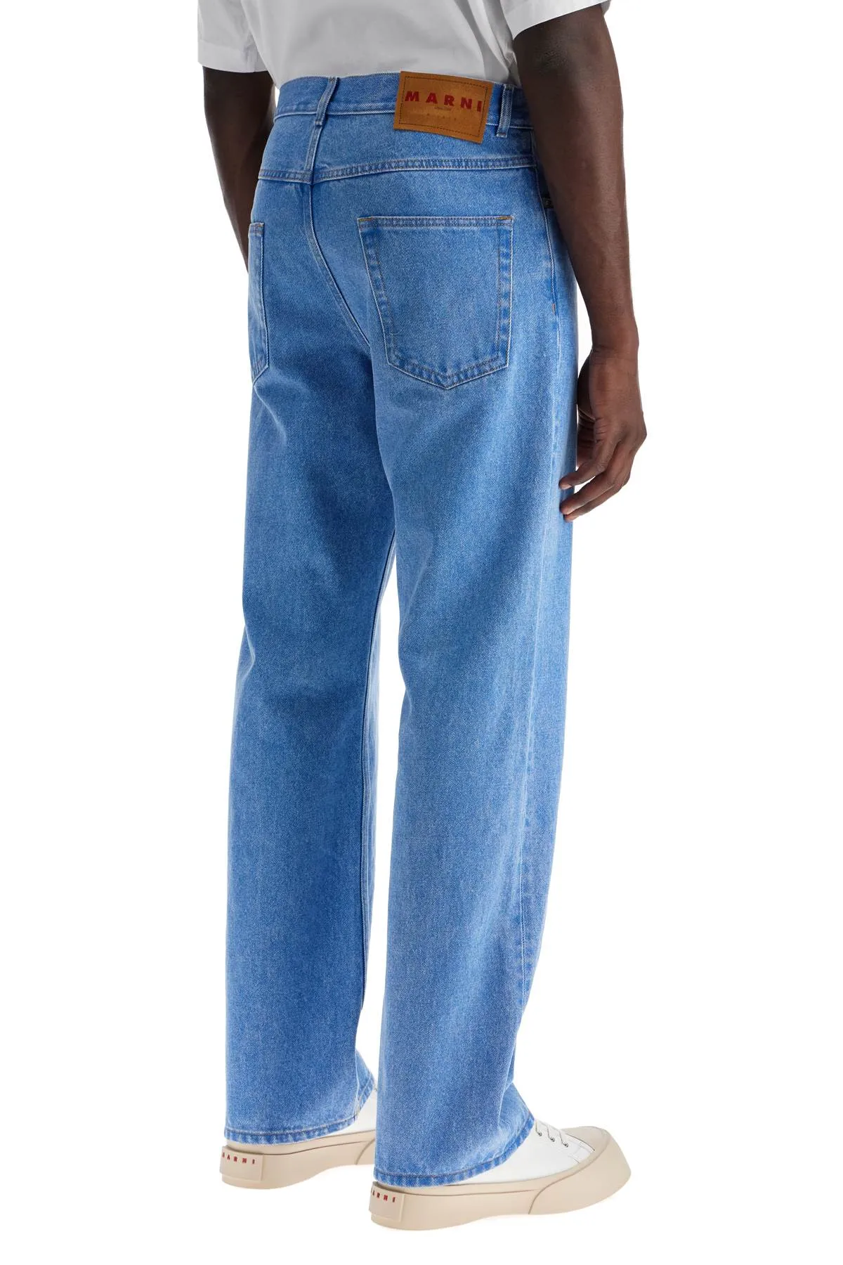 Marni Straight Leg Organic Denim Jeans   Blue