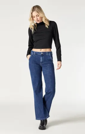 Mavi Miracle Wide Leg In Dark Feather Blue