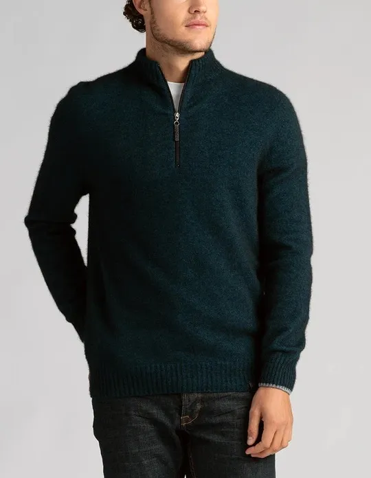 MERINOMINK  |Pullovers Unisex Wool Silk Fine Gauge V-Neck Long Sleeves