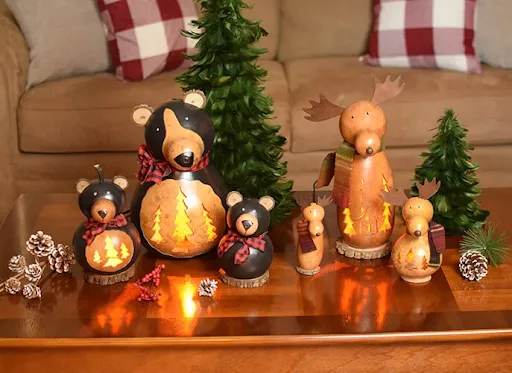 Michael Moose and Bucky Bear Gourds - Available in Multiple Styles