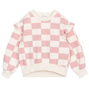 Miles The Label - Pink Check Sweatshirt