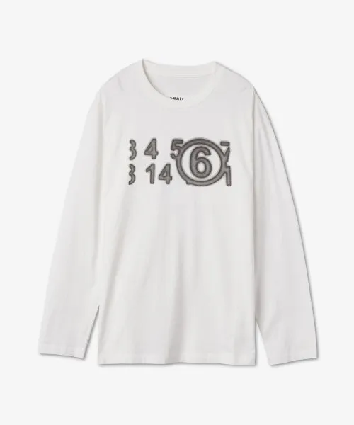 MM6 Maison Margiela  |U-Neck Long Sleeves Plain Cotton Long Sleeve T-shirt Logo