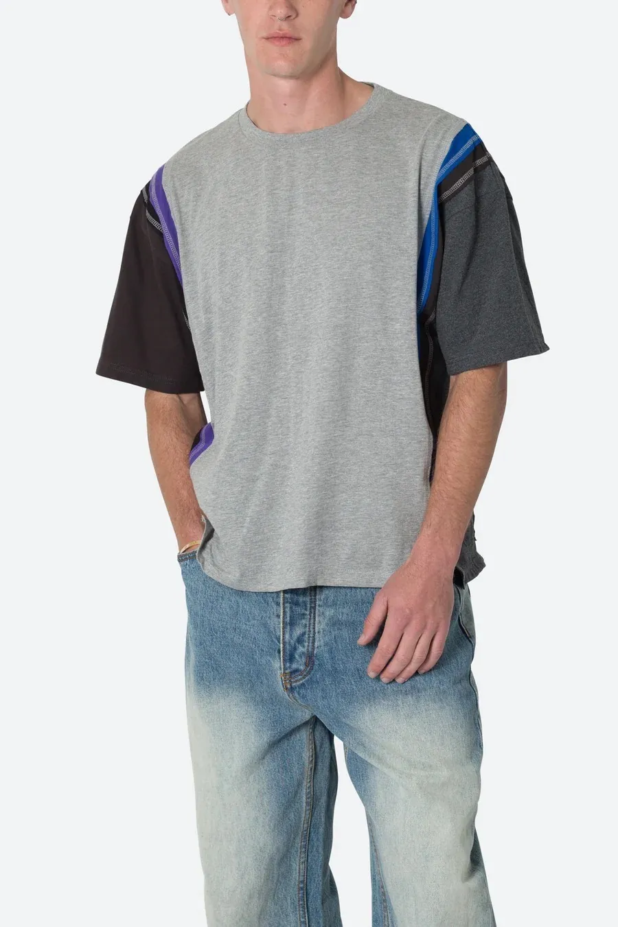 MNML  |Crew Neck Pullovers Street Style Plain Cotton Short Sleeves