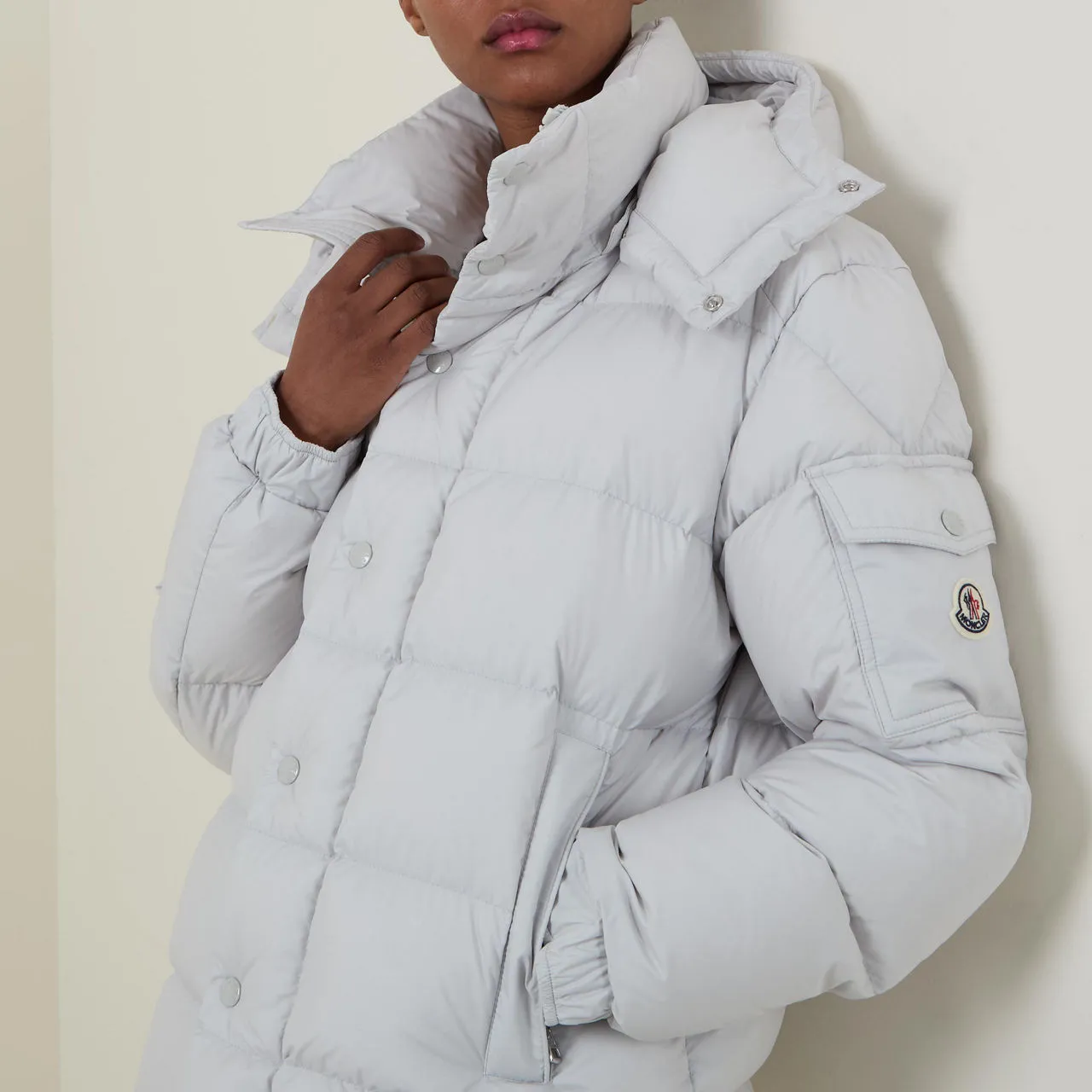 MONCLER Maya Short Down Jacket - Grey