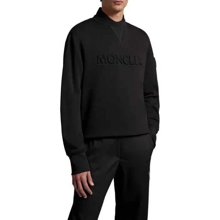 MONCLER  |Unisex Street Style U-Neck Long Sleeves Cotton Logo