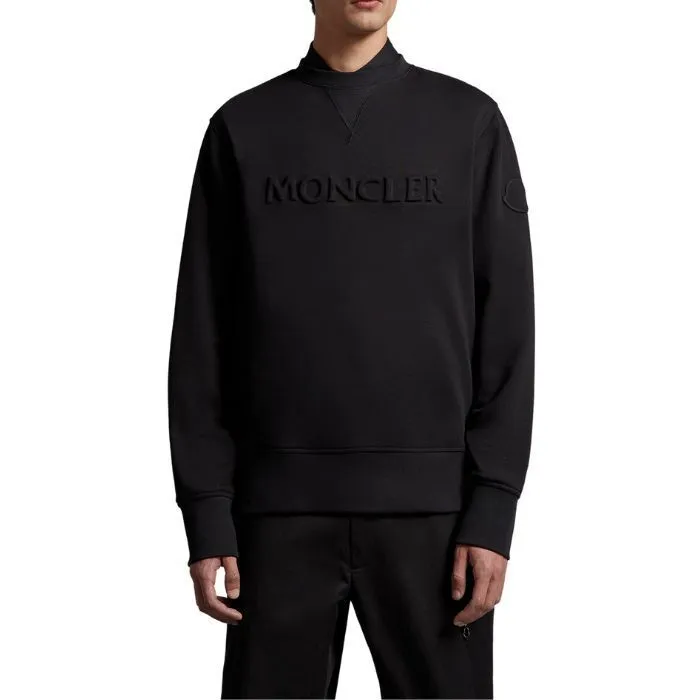 MONCLER  |Unisex Street Style U-Neck Long Sleeves Cotton Logo