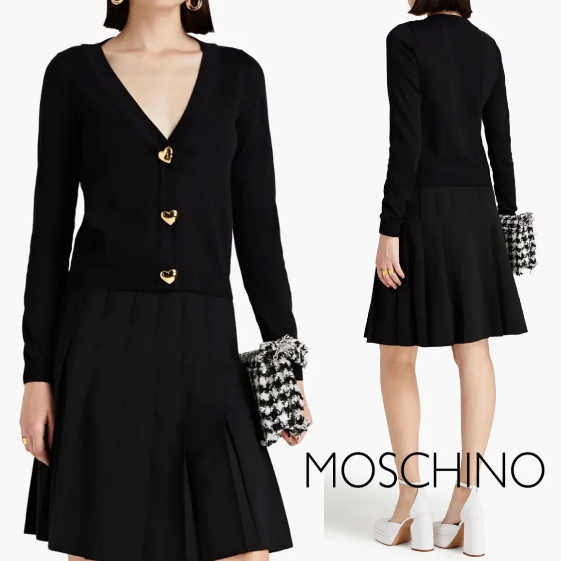 Moschino  |Casual Style Long Sleeves Plain Cotton Office Style