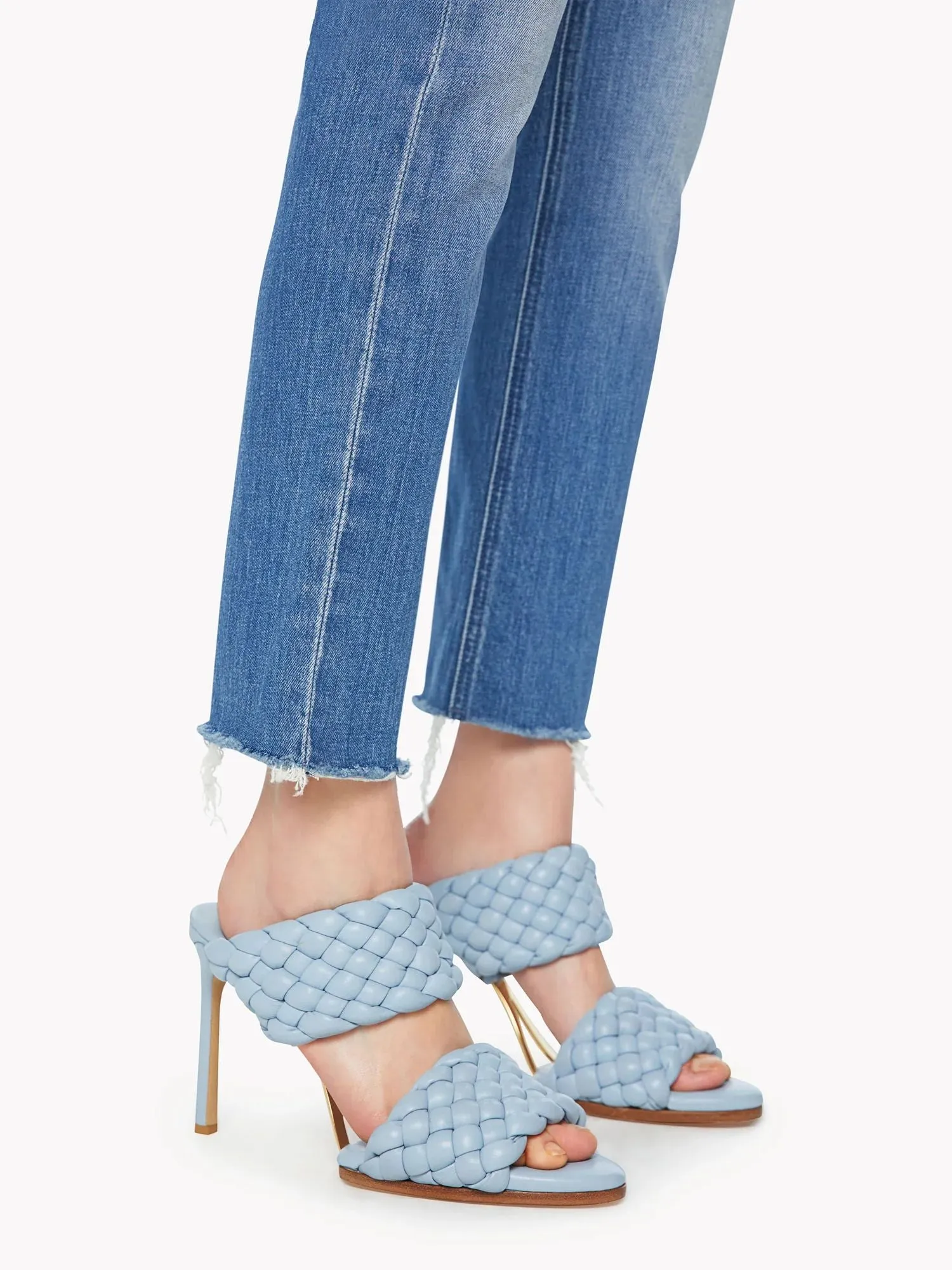 Mother Jeans Mid rise dazzler ankle fray