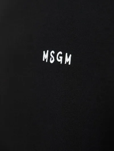 MSGM  |Crew Neck Pullovers Plain Cotton Short Sleeves Logo